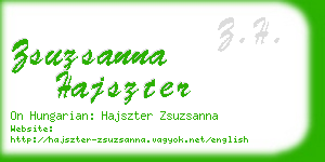 zsuzsanna hajszter business card